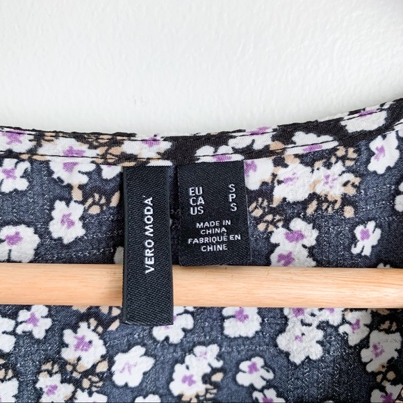 Vero Moda Floral Printed Long Sleeve Mini Dress - Picture 5 of 8